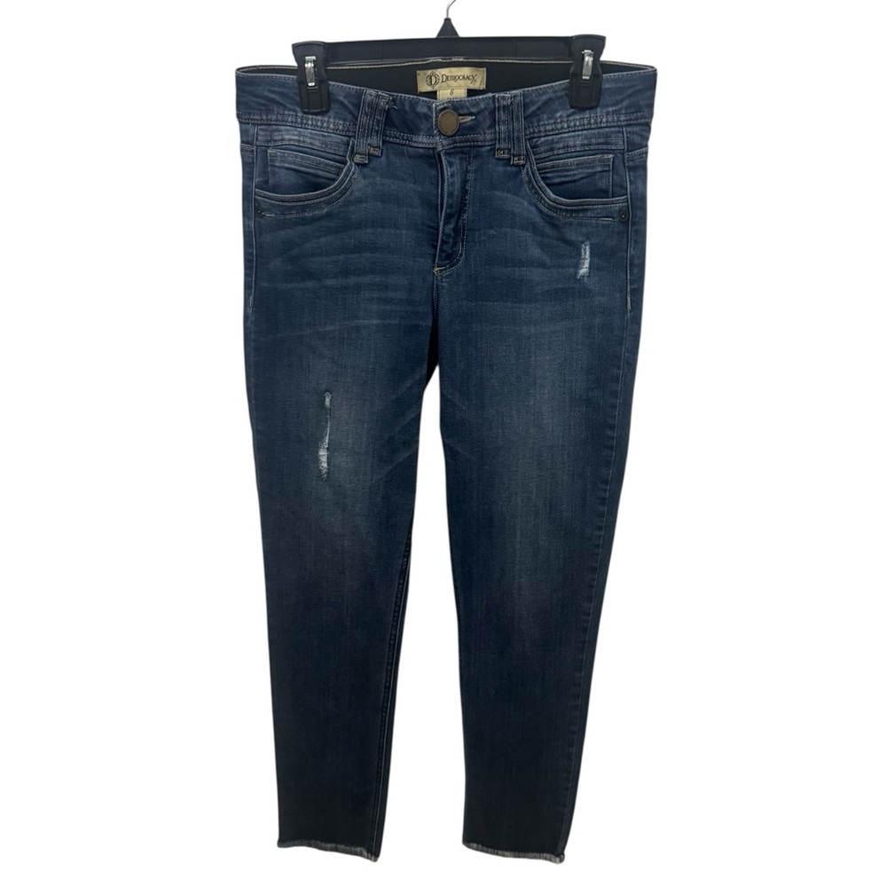 Democracy “AB” Solution Raw Hem Jeans Size 8